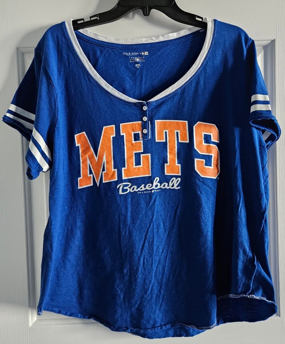 Women's Size 2XL NY Mets New York Mets SS Tshirt Genuine Merchandise New Era